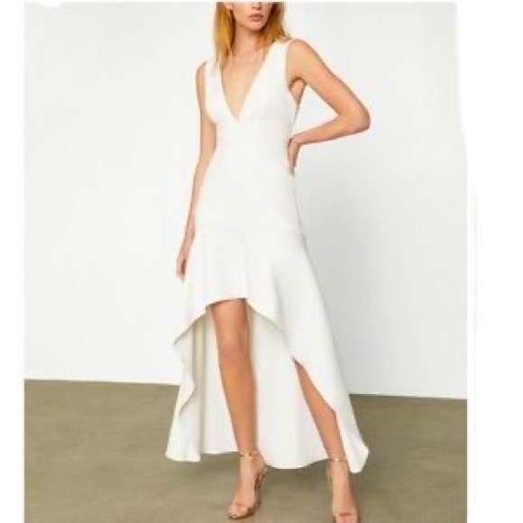 BCBGMaxAzria High Low Plunging V Dress - Picture 1 of 9